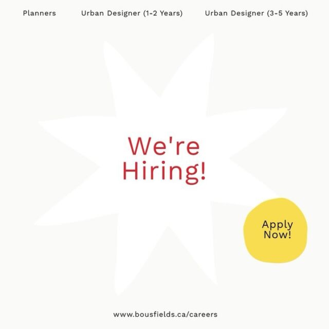 We’re #hiring for Urban Planner and Urban Designer positions!

Visit bousfields.ca/careers for more info and email careers@bousfields.ca to apply.
.
.
.
.
.
#nowhiring #urbanplanning #urbandesign #toronto #ontario